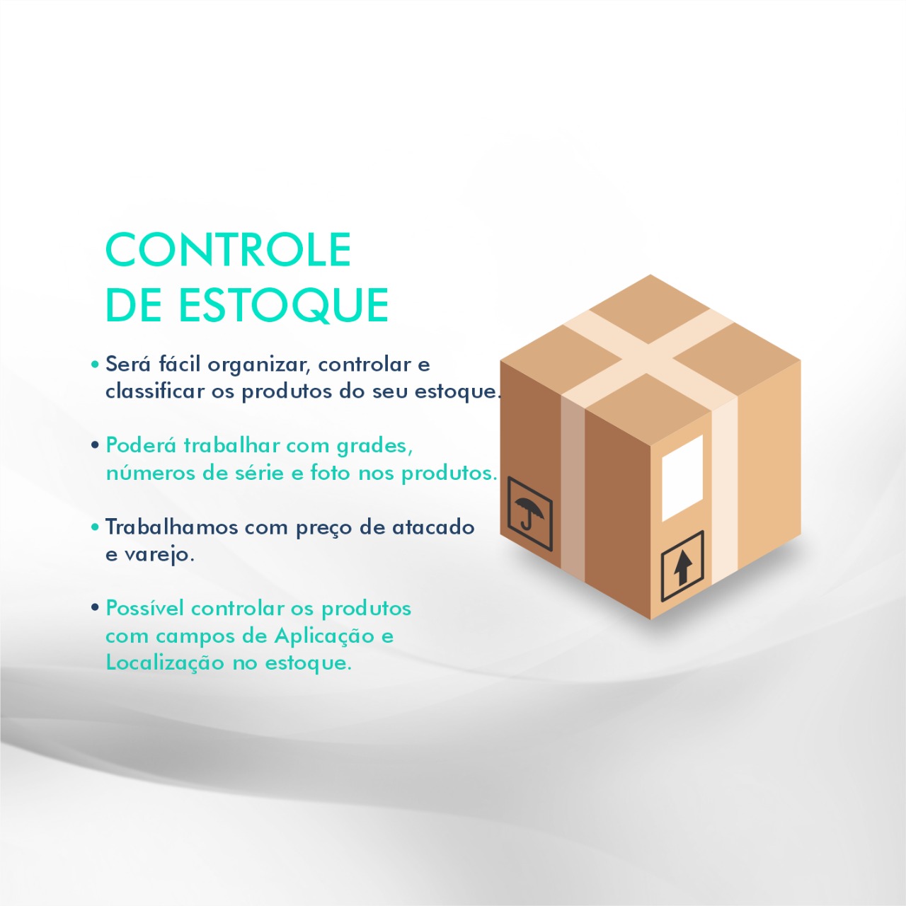 "Mantenha seu estoque em equilíbrio com nossa solução de Controle de Estoque, garantindo precisão e eficiência na gestão de inventário."