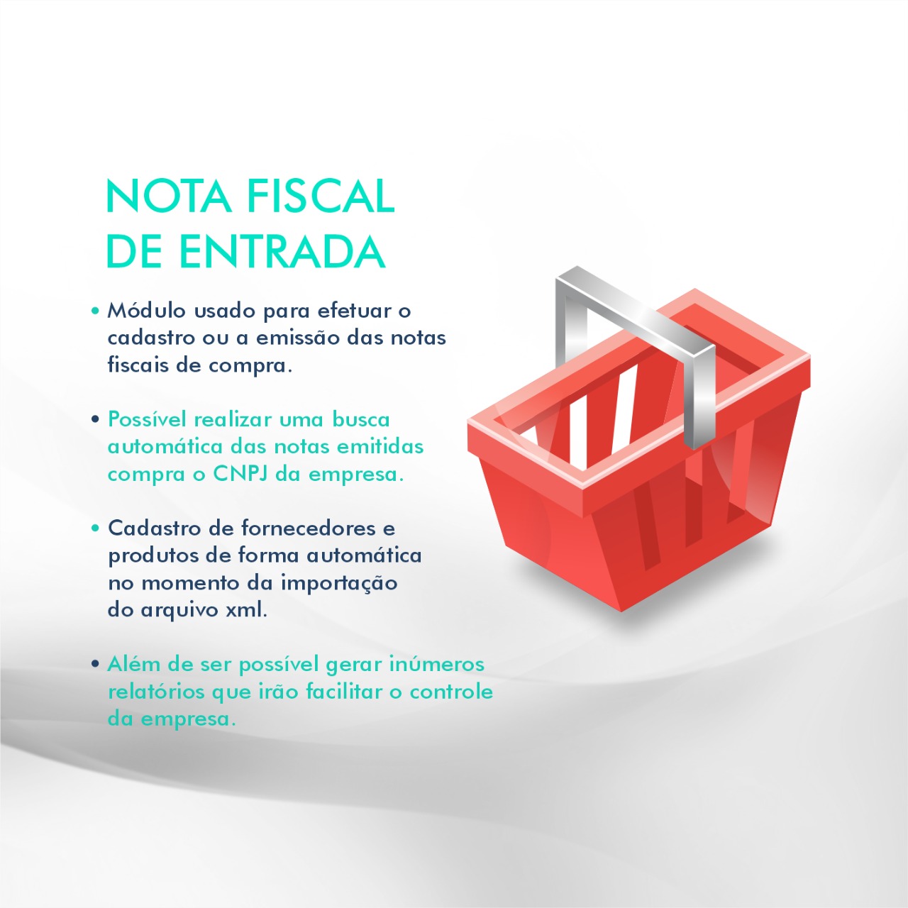 "Controle total com nossa solução para Nota Fiscal de Entrada, simplificando o registro e a gestão eficiente de suas entradas de mercadorias."