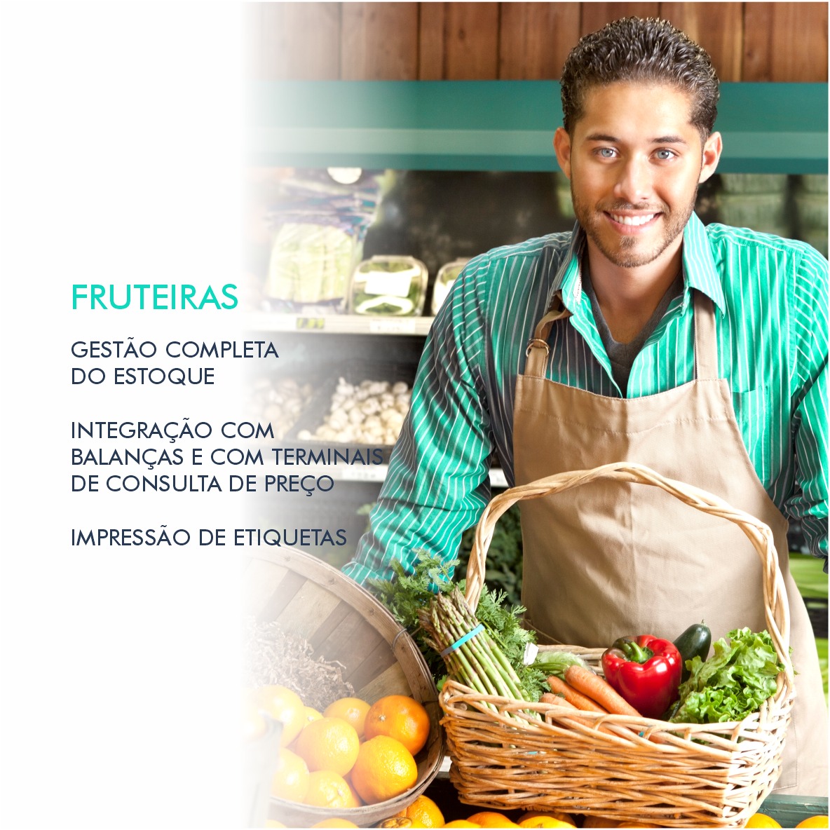 "Frescor garantido na frutaria com nosso ERP personalizado, assegurando rastreabilidade e qualidade desde a origem até o cliente final."